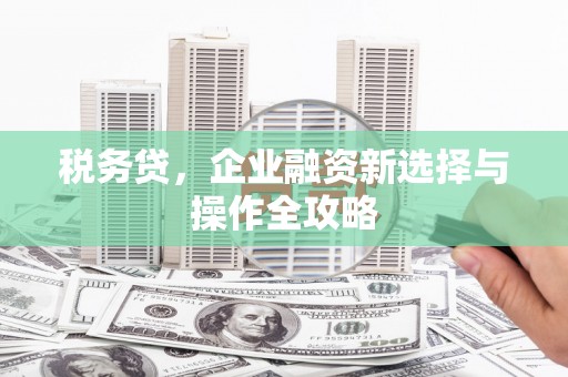 石冈税务贷，企业融资新选择与操作全攻略