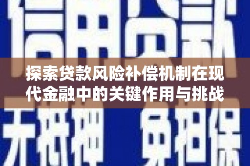 石冈探索贷款风险补偿机制在现代金融中的关键作用与挑战