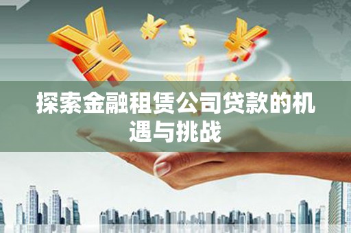 石冈探索金融租赁公司贷款的机遇与挑战