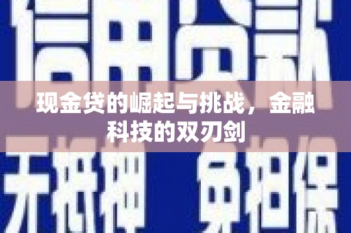 石冈现金贷的崛起与挑战，金融科技的双刃剑