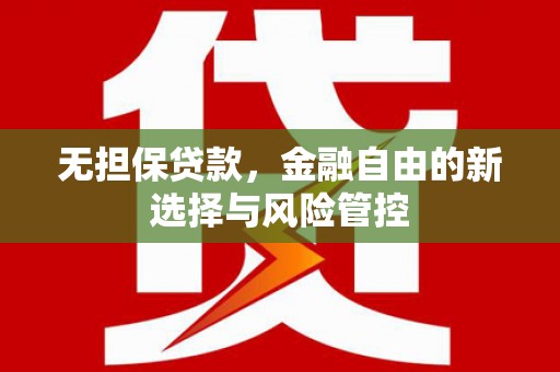 石冈无担保贷款，金融自由的新选择与风险管控