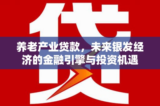 石冈养老产业贷款，未来银发经济的金融引擎与投资机遇