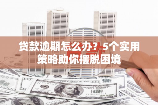 石冈贷款逾期怎么办？5个实用策略助你摆脱困境