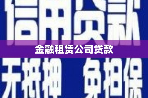 石冈金融租赁公司贷款
