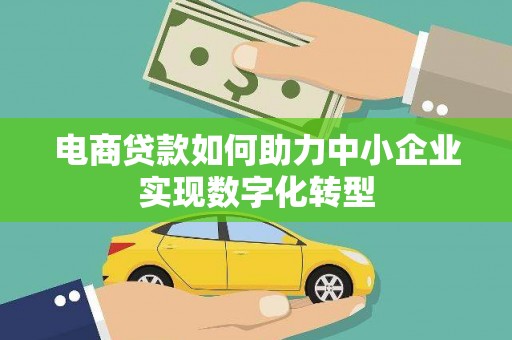 石冈电商贷款如何助力中小企业实现数字化转型