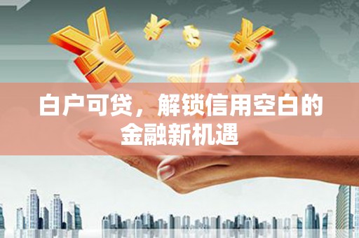 石冈白户可贷，解锁信用空白的金融新机遇
