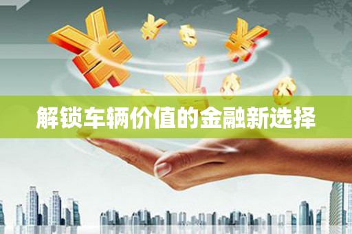 石冈解锁车辆价值的金融新选择