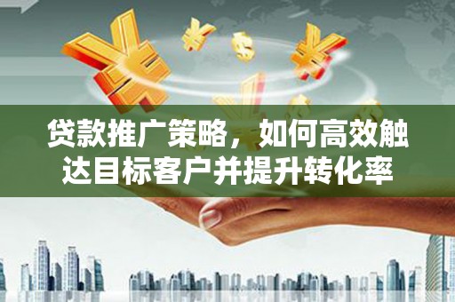 石冈贷款推广策略，如何高效触达目标客户并提升转化率
