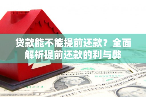 石冈贷款能不能提前还款？全面解析提前还款的利与弊