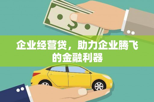 石冈企业经营贷，助力企业腾飞的金融利器