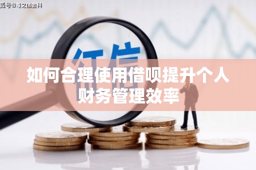 石冈如何合理使用借呗提升个人财务管理效率