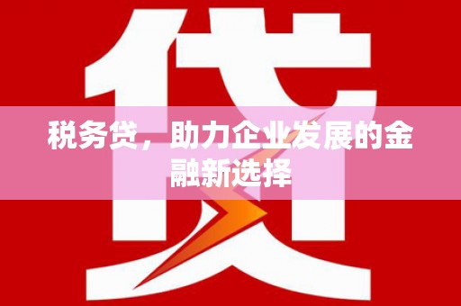 石冈税务贷，助力企业发展的金融新选择