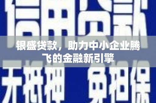 石冈银盛贷款，助力中小企业腾飞的金融新引擎