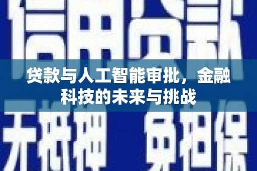 石冈贷款与人工智能审批，金融科技的未来与挑战