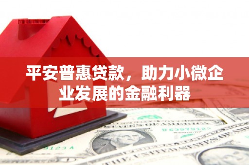 石冈平安普惠贷款，助力小微企业发展的金融利器