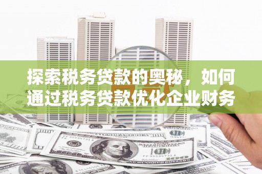 石冈探索税务贷款的奥秘，如何通过税务贷款优化企业财务