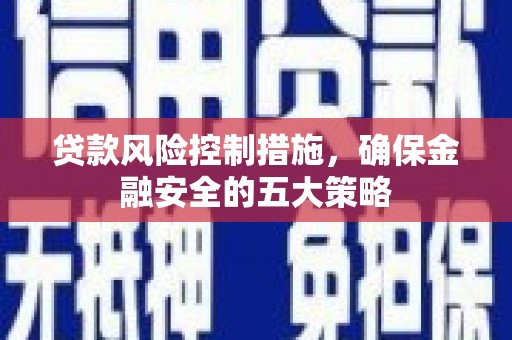 石冈贷款风险控制措施，确保金融安全的五大策略
