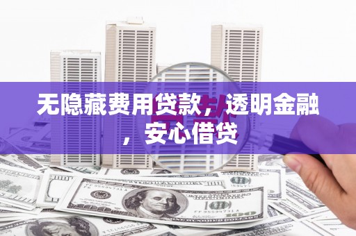 石冈无隐藏费用贷款，透明金融，安心借贷