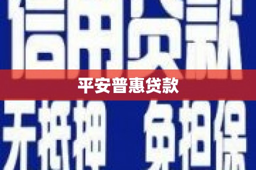 石冈平安普惠贷款
