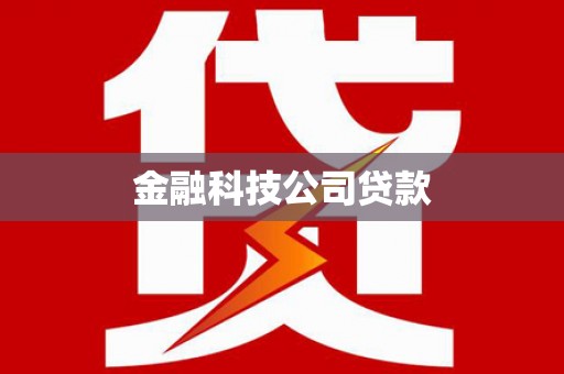 石冈金融科技公司贷款