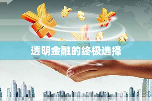 石冈透明金融的终极选择